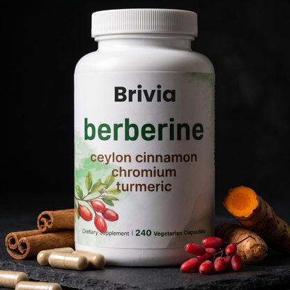 Brivia™ 4-in-1 Metabolic Formula with Ceylon Cinnamon | Berberine 1200mg