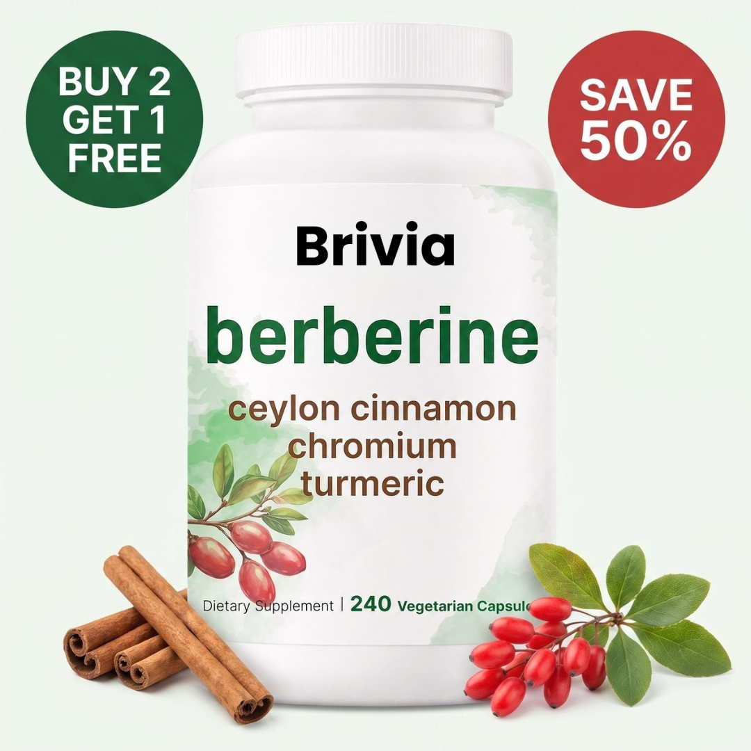 Brivia™ 4-in-1 Metabolic Formula with Ceylon Cinnamon | Berberine 1200mg
